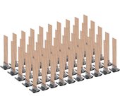 50 mechas de madera para velas, 2,4 x 0,5 pulgadas, profesionales, portátiles, para el hogar, con metal.