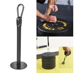 Soporte para mancuernas con pasador de carga para fitness, bandeja para servir, soporte para placas con peso para sistema de polea con cable para dominadas, duradero