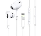 Auriculares Tipo C Auriculares con Cable Originales con iPhone Auriculares con Cable Chip Certificado MFi para iPhone Conexión Tipo Mar Cancelación de Ruido Sonido Excelente