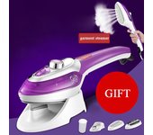 Plancha de vapor portátil Kbxstart para ropa, cepillo de vapor, plancha de limpieza, plancha vertical de mano, 220 V púrpura