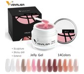 Venalisa Jelly Nail Gel Polish Soak Off UV LED Gel Extend Sculpture Nail Art Supply 14 colores opcionales