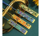 Marcapáginas de metal con forma de flor hueca, exquisitos marcadores de libros con forma de girasol, loto y rosa, material de papelería para lectura para estudiantes, útiles escolares, regalos A