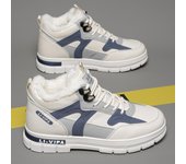 Zapatos de talla grande para hombre, zapatillas de deporte acolchadas con forro polar de invierno para mantener el calor, botas de nieve antideslizantes con resistencia al frío de -40° 39