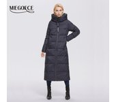 MIEGOFCE Invierno Mujer Outwear Parka Súper Largo Cálido Y A Prueba De Viento Cremallera Abrigo De Algodón Chaquetas De Invierno S gris oscuro