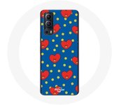 Funda para Vivo Y72 BTS Bangtan Boys BT21 TATA de V Fondo Azul