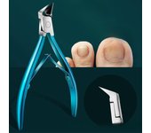 1 cortaúñas para uñas encarnadas o gruesas, cortaúñas profesional para podólogos, cortaúñas de acero inoxidable azul