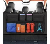 Organizador de almacenamiento para el maletero del asiento trasero del automóvil: bolsa de red multifuncional para el asiento trasero de SUV