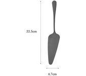 Vajilla negra con espejo, juego de cubiertos de acero inoxidable, tenedor para ensalada, cuchara de servicio, cuchara para sopa, pala para pastel, juego de vajilla de cocina 1Pc Cake shovel negro