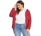 Mujer Otoño Invierno Con Capucha Polar Chaqueta Sólida Abrigo S negro