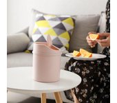 Mini bote de basura de escritorio, pequeño bote de basura con tapa, bote de basura para dormitorio, bote de basura, caja de almacenamiento para espacio de trabajo limpio, escritorio para el hogar gris