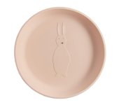 Plato de silicona Trixie Vajilla de silicona para bebé Elegante y bonita comida para bebé Apto para microondas Apto para lavavajillas Vajilla para bebé Plato de silicona Trixie Conejo Sra.