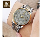 OLEVS Relojes Reloj mecánico automático Reloj de Negocios Resistente al Agua con Incrustaciones de Diamantes Reloj para Hombres