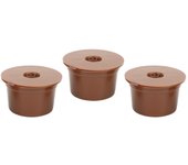 3 filtros de cápsula de café reutilizables y rellenables, accesorios de repuesto compatibles con Caffitaly