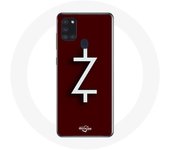 Coque pour Samsung Galaxy A21S Ozark Saison 4 Logo Z Blanc Fond Rouge