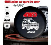 Funda protectora para rueda de repuesto de PVC de 14, 15, 16 y 17 pulgadas, 4WD 4x4, de cuero, para neumáticos de coche de 14 pulgadas para Jeep Hummer