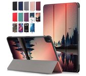 Para iPad Air 11 Air 13 2024 Funda M2 Magnética Plegable de Cuero PU con Parte Posterior Dura para iPad Pro 11 13 2024 Funda para Tablet For iPad Air 11 2024 rojo