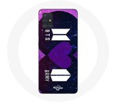 Coque pour Samsung Galaxy A71 Bangtan Sonyeondan Logo BTS Et Logo ARMY I Purple You