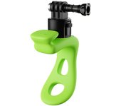 TELESIN Correa de silicona para cámara deportiva, montaje de liberación rápida para manillar de bicicleta y motocicleta verde