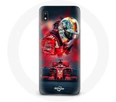 Coque pour Samsung Galaxy A10 Formule 1 Sebastian Vettel Pilote F1 Rouge