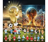 Kit de calendario de adviento de cuenta regresiva para fútbol 2024, calendario de adviento para construir en 24 días, regalos de fiesta de fútbol, suministros deportivos para cumpleaños y Navidad
