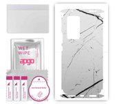 apgo Protective Skin Sticker for the back+sides compatible with Xiaomi 12 Pro, Full Wrap Film, Foil, Vinyl - Pattern White Marble