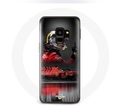 Coque pour Samsung Galaxy S9 Plus Formule 1 Sebastian Vettel Pilote automobile F1 Rouge