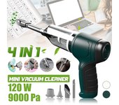 Mini soplador de aire inalámbrico 4 en 1, 9000Pa, plumero de aire de mano, teclado inalámbrico, aspiradora de coche, succión ciclónica portátil verde