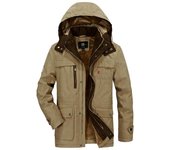 Abrigo de algodón grueso de talla grande y longitud media nuevo de invierno para hombre, chaqueta de algodón informal, abrigo de algodón para hombre M
