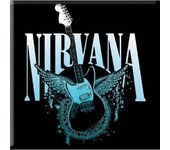 Nirvana Imán para nevera con alas de Jag-Stang One Size negro/blanco