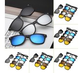5 piezas Clip en gafas de sol polarizadas gafas magnéticas montura de gafas hombres mujeres gafas ópticas