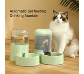 Comedero para mascotas y dispensador de agua, cuenco inteligente para mascotas con autoalimentación, cuenco para beber filtrado, mascota A amarillo