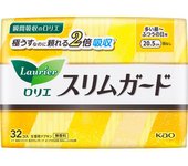 KAO Laurier SlimGuard Firmly for Daytime 32 packs without wings (Quasi-drug) Laurier Slim Guard Napkin Slim Laurier Slim Guard