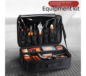 Bolsa de herramientas portátil y multifuncional para electricistas, de lona Oxford: grande, gruesa y resistente al desgaste.
