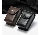 Estuche plegable de cuero marrón para gafas de presbicia, disponible en negro style 1 marrón