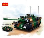 Serie militar Segunda Guerra Mundial Fuerza blindada alemana Leopard 2A5 tanque de batalla principal DIY Modelo Bloques de construcción Ladrillos Juguetes Regalos