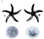Aspa de ventilador de plástico de 5 hojas, repuesto para ventilador de pedestal de pie para el hogar, accesorios generales 19 inches
