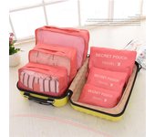 Bolsa de almacenamiento de viaje de 6 piezas, organizador de ropa de equipaje de gran capacidad, estuche para maletas, bolsa de embalaje para zapatos