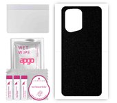Adhesivo protector de piel para la parte trasera compatible con Oppo Find X5 Pro, película envolvente, lámina, vinilo - Patrón negro mate