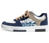Zapatillas deportivas planas para hombre, zapatos de estudiante, transpirables, de moda, con cordones, cómodas, deportivas para correr, 2024 39 azul oscuro