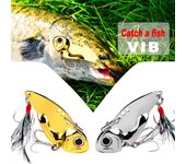 Señuelo con lentejuelas metálicas que vibran para provocar el cebo falso VIB Luya, cebo biónico de lubina con boca engreída, lejos 7g gris