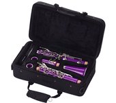 Muslady Clarinete Bb plano de 17 teclas con estuche Destornillador Estuche para cañas 10 piezas Cañas negro