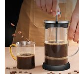 Cafetera de prensa francesa con filtro de vidrio de borosilicato de alta calidad, cafetera manual, tetera multifuncional para preparar té y leche