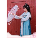 Paraguas de tela de seda para mujer, paraguas de borla Hanfu antiguo, paraguas de actuación de danza, accesorios de fotografía, paraguas artesanal, paraguas de papel aceitoso de punta antigua