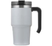 Útil preservación del calor para mantener el calor, taza térmica de acero inoxidable resistente al óxido para coche, taza de café con pajita, suministro para exteriores, taza de té de la leche 600ML gris oscuro
