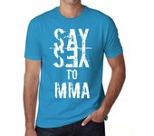 Camiseta vintage para hombre con gráfico Di sí a MMA Aqua XS rica azul eléctrico