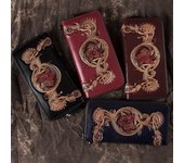 Johnature-cartera de mano Retro de cuero genuino para hombre y mujer, Cartera de mano de lujo hecha a mano con flores, cartera para teléfono café