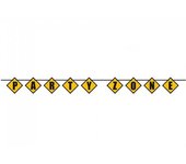 Unique Party Banner de zona de construcción 9ft amarillo/negro