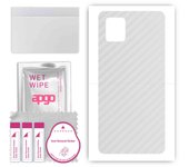 apgo Protective Skin Sticker for the back compatible with Samsung Galaxy Note 10 Lite, Wrap Film, Foil, Vinyl - Pattern Transparent Carbon