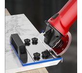 Soporte para amoladora angular para azulejos, soporte para pulidora de corte de chaflán de 45 grados para amoladoras tipo 100, sistema de sujeción de seguridad, fácil ajuste, acero inoxidable C