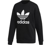 adidas Trefoil Crew Sudadera, Sudadera negra Mujer 34 negro
